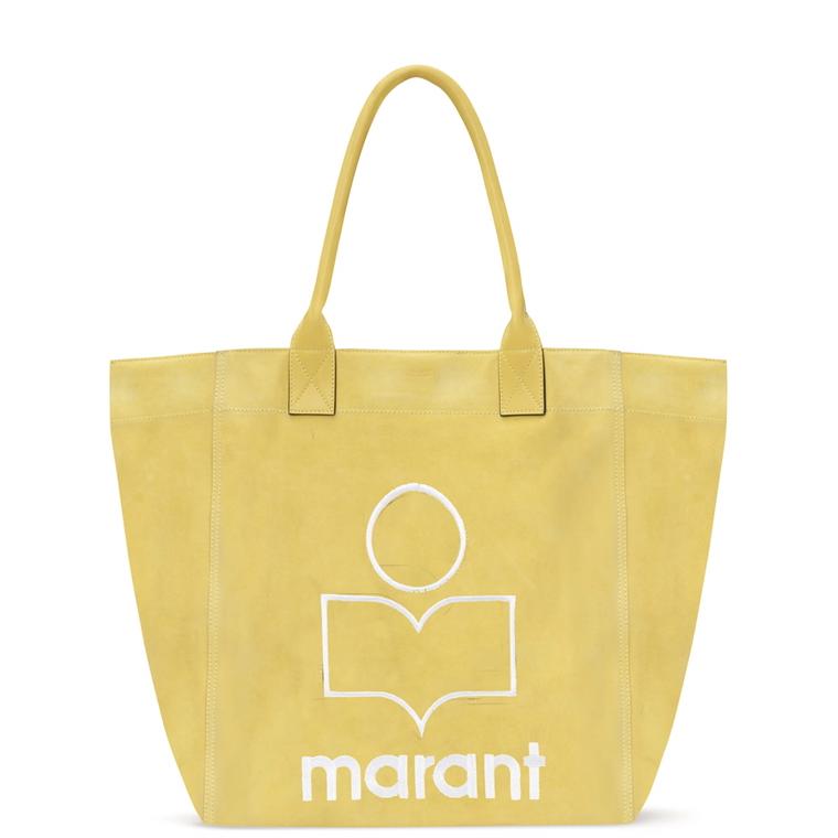 Isabel Marant Etoile Small Yenky Logo Tote, Light Yellow
